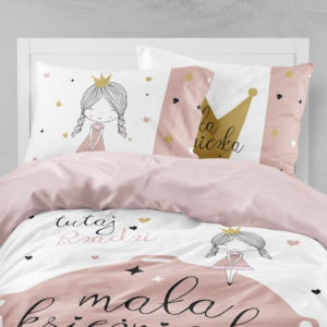 Komplet pościeli dla dziewczynki mała księżniczka | Dotspillow.pl